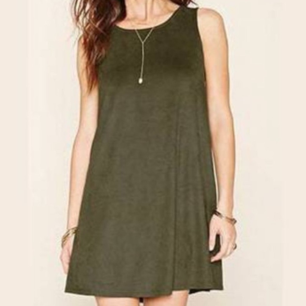 Hunter Green Suede Dress